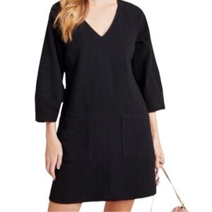 Maeve Anthropologie Black Angelika Tunic Dress XS